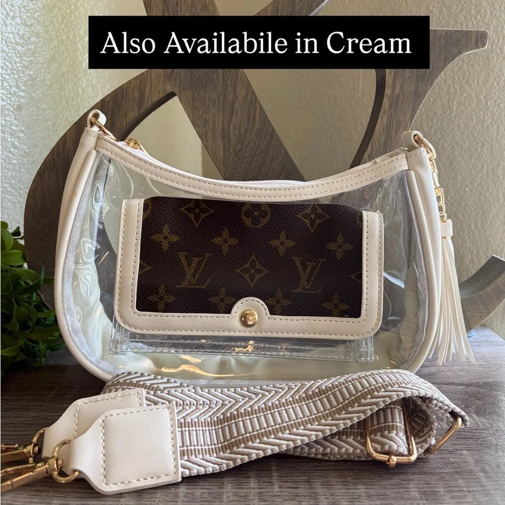 🇺🇸Custom Clear Stadium Bag Adjustable Crossbody Shoulder Purse PVC Concert - Picture 13 of 13